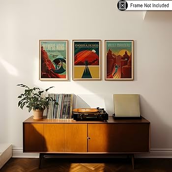 Amazon.com: Poster Master 3-Piece Vintage Space & NASA Poster